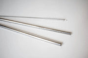 ECO STAINLESS STEEL STRAWS (2 pack + bonus cleaning brush)